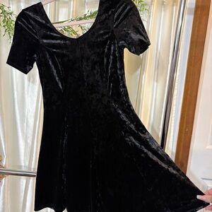 Adam Levine Black Velvet A Line Dress M